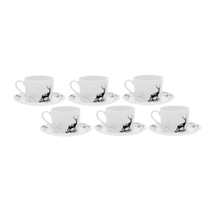 Набор чайный на 6 персон Once Upon A Time, 12 предметов: 6 чашек 250 мл, 6 блюдец