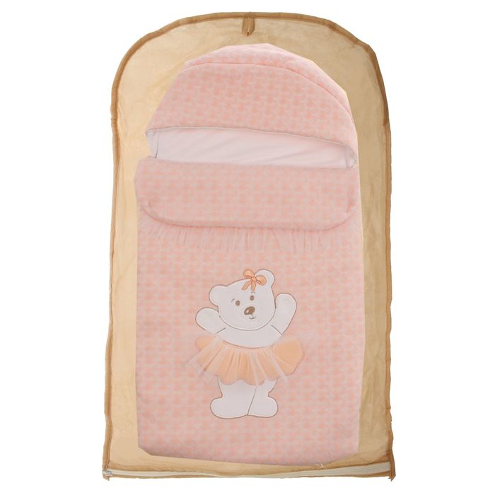 Конверт с капюшоном на молниях "Маленькая балерина", рост 68 см, цвет розовый К207