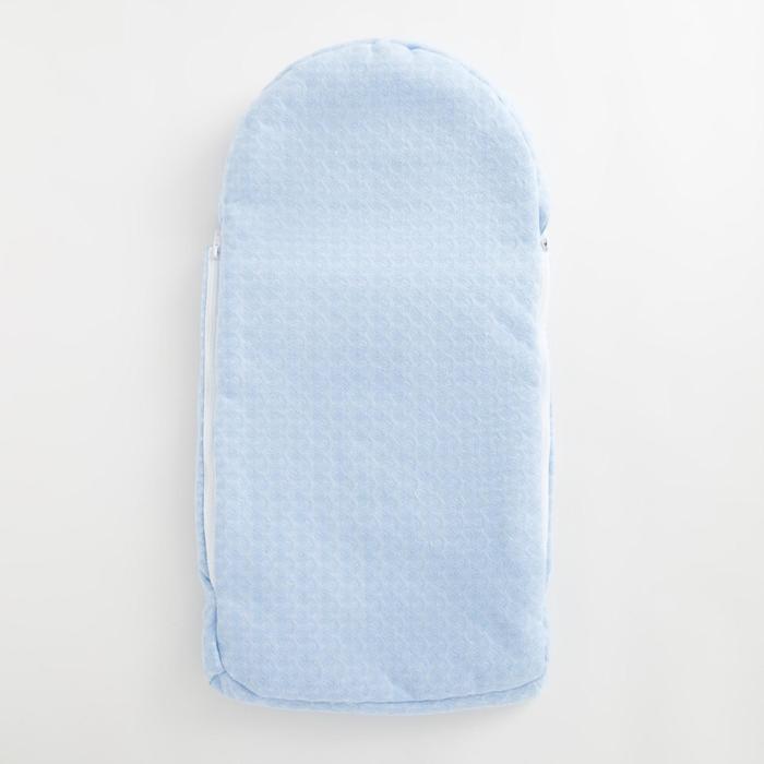 Конверт с капюшоном на молниях "Мишка с игрушками", рост 68 см, цвет голубой К208