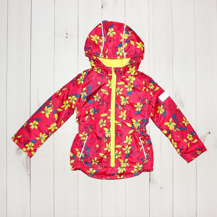 Куртка для девочки "Альма", рост 98 см, цвет малиновый/жёлтый 2К1716_М