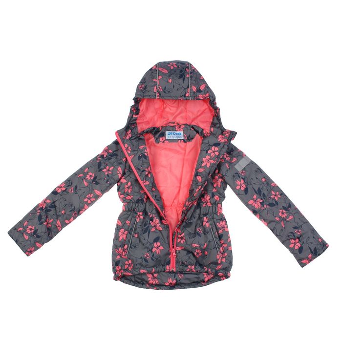 Куртка для девочки "Альма", рост 98 см, цвет серый/розовый 2К1716_М