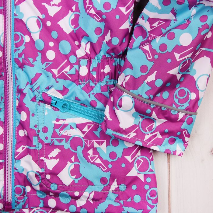 Куртка для девочки "Эсма", рост 92 см, цвет сиреневый/бирюзовый 3К1717_М