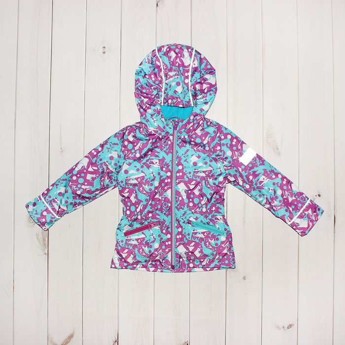 Куртка для девочки "Эсма", рост 98 см, цвет сиреневый/бирюзовый 3К1717_М