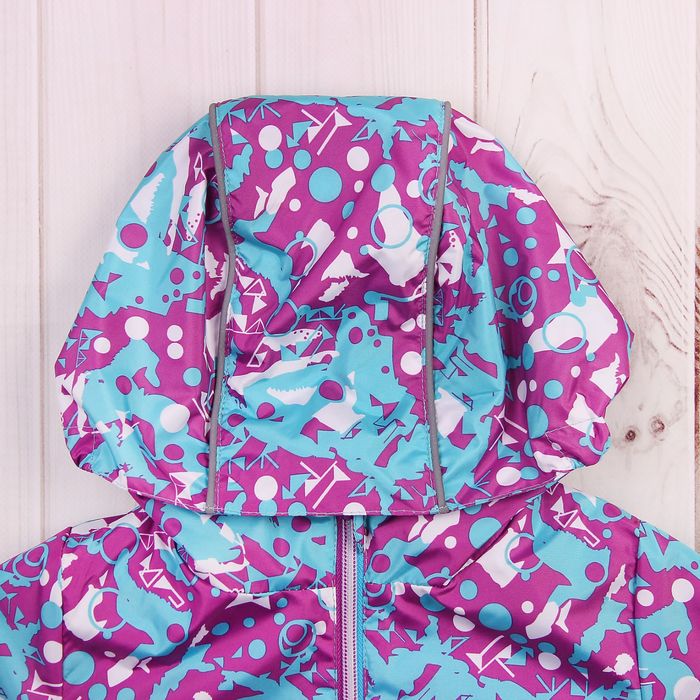 Куртка для девочки "Эсма", рост 98 см, цвет сиреневый/бирюзовый 3К1717_М