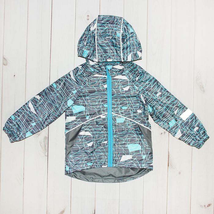 Куртка для мальчика "Старт", рост 110 см, цвет серый/голубой 3К1718