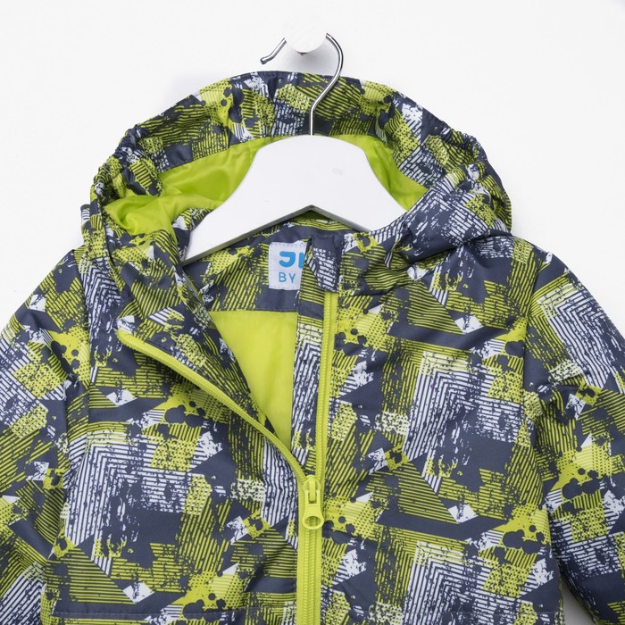 Куртка для мальчика "Илар", рост 92 см, цвет серый/салатовый 2К1719_М