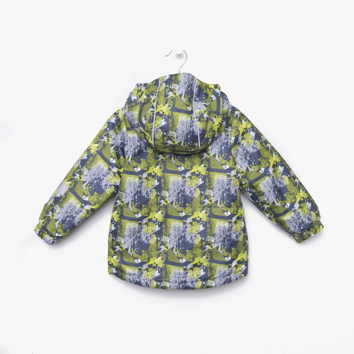 Куртка для мальчика "Илар", рост 92 см, цвет серый/салатовый 2К1719_М