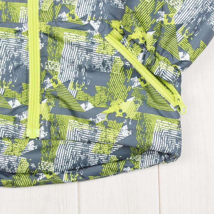 Куртка для мальчика "Илар", рост 92 см, цвет серый/салатовый 2К1719_М