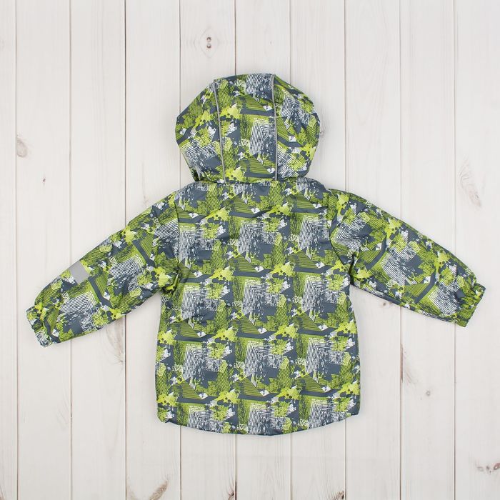 Куртка для мальчика "Илар", рост 92 см, цвет серый/салатовый 2К1719_М