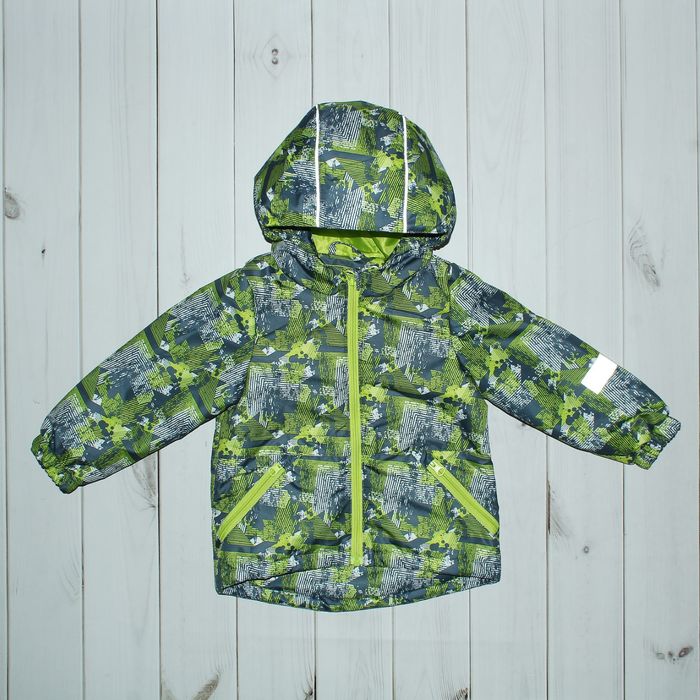 Куртка для мальчика "Илар", рост 92 см, цвет серый/салатовый 2К1719_М