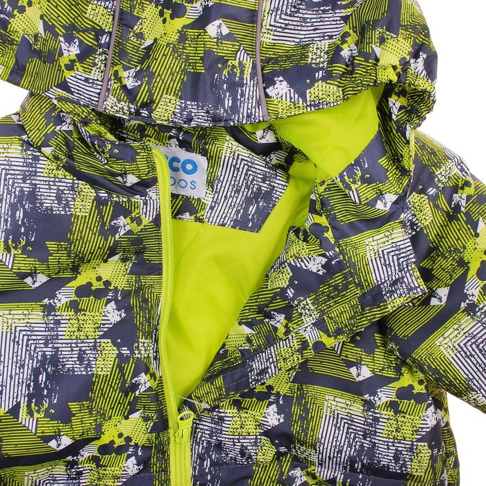 Куртка для мальчика "Илар", рост 104 см, цвет серый/салатовый 2К1719