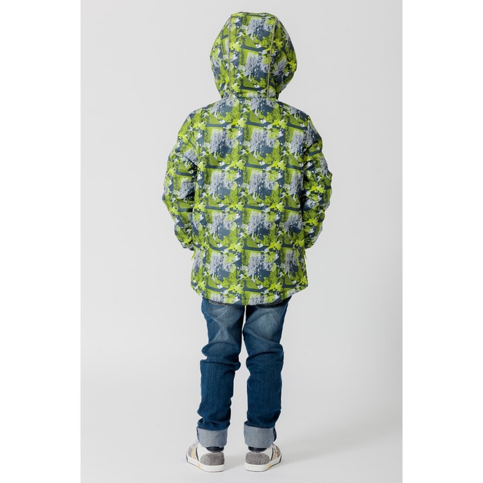 Куртка для мальчика "Илар", рост 128 см, цвет серый/салатовый 2К1719