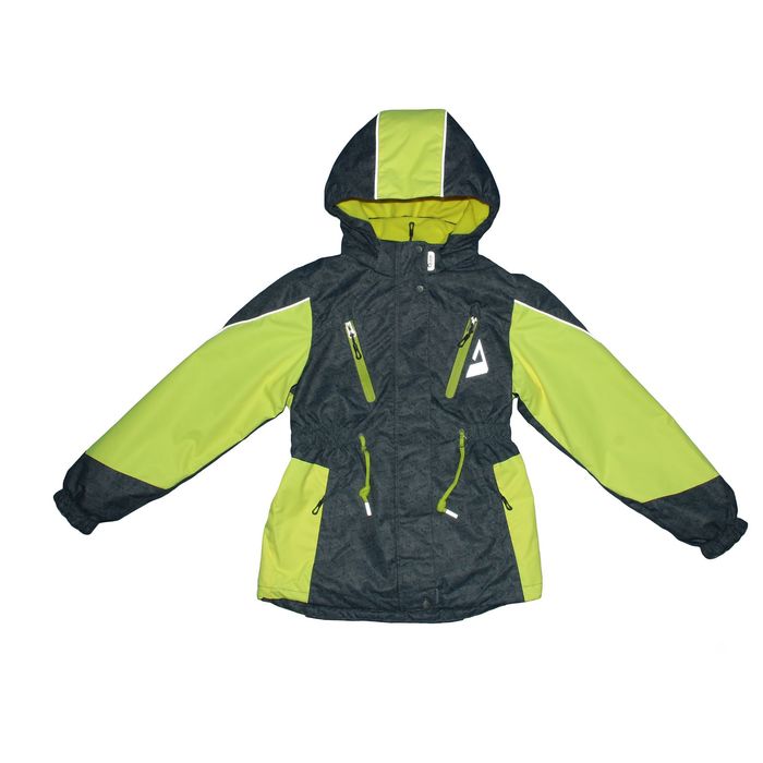 Куртка для девочки "Лана", рост 152 см, цвет серый/жёлтый 17/OA-3JK508-2