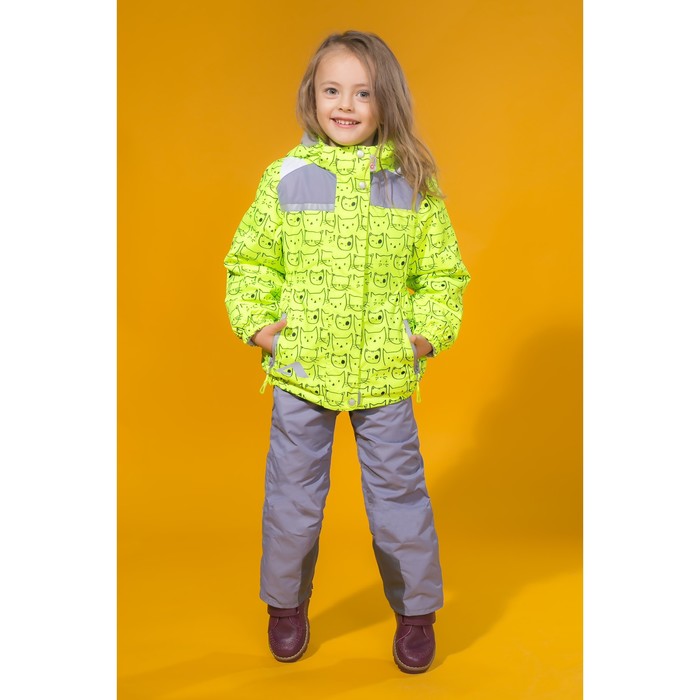 Костюм для девочки "Кошка", рост 98 см, цвет салатовый/серый 17/OA-2SU510_М