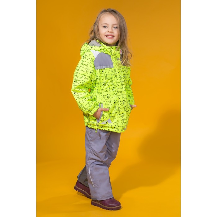 Костюм для девочки "Кошка", рост 98 см, цвет салатовый/серый 17/OA-2SU510_М