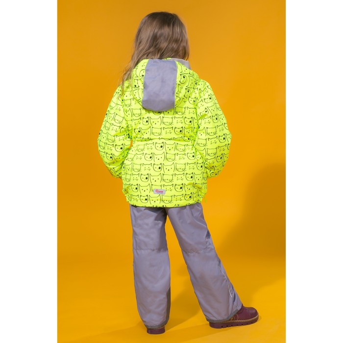 Костюм для девочки "Кошка", рост 98 см, цвет салатовый/серый 17/OA-2SU510_М