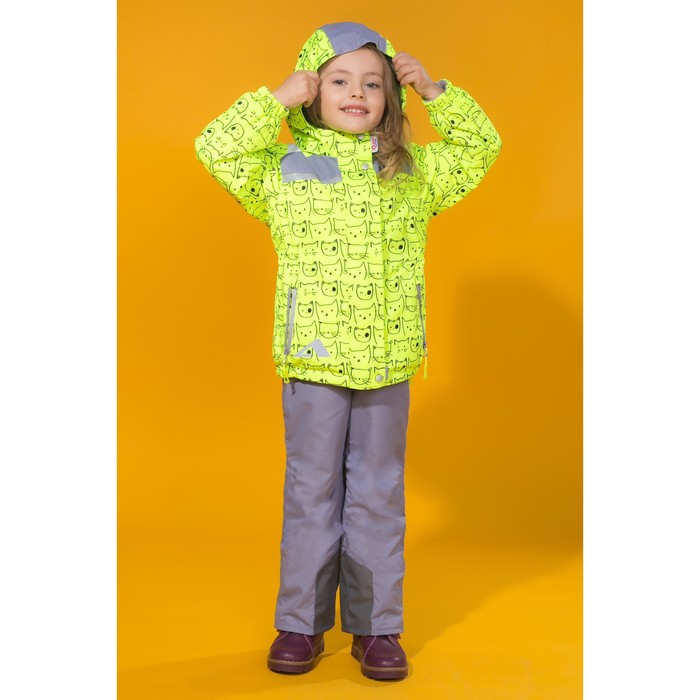 Костюм для девочки "Кошка", рост 98 см, цвет салатовый/серый 17/OA-2SU510_М