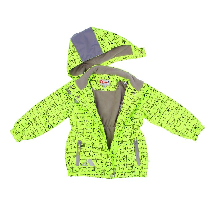 Костюм для девочки "Кошка", рост 98 см, цвет салатовый/серый 17/OA-2SU510_М