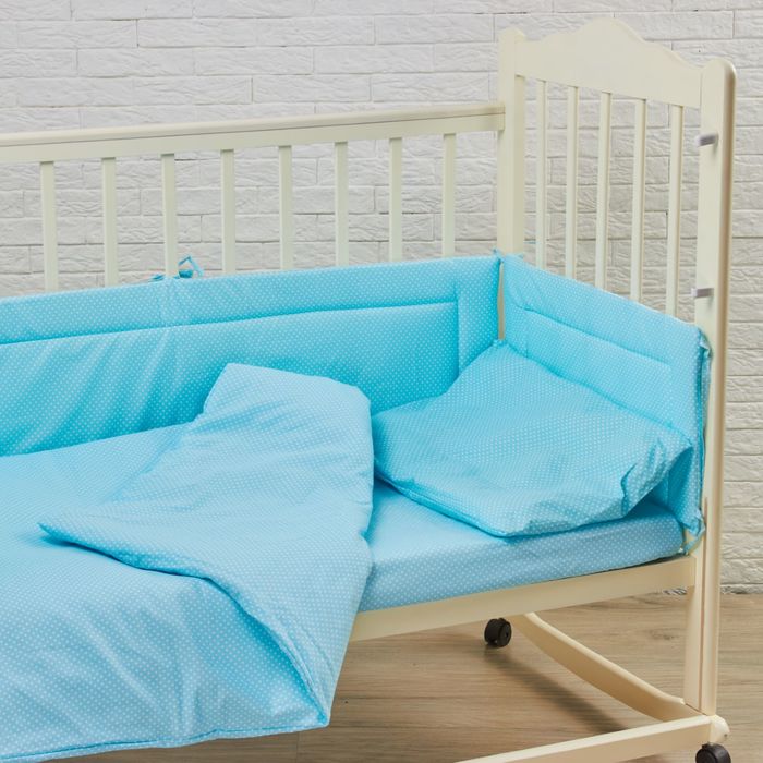 Комплект в кроватку "Карамельки" (6 предметов), цвет бирюзовый 10603
