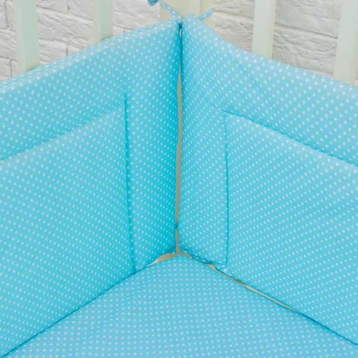 Комплект в кроватку "Карамельки" (6 предметов), цвет бирюзовый 10603