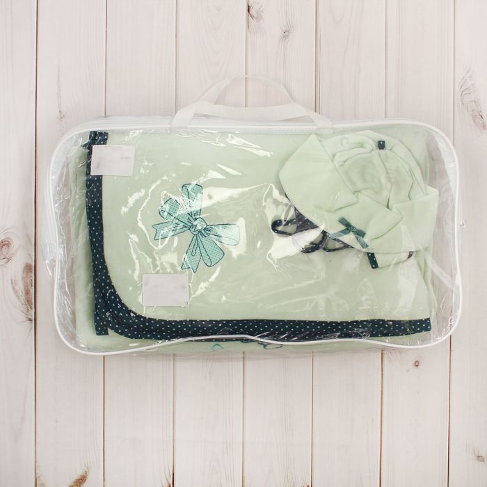 Набор детский (конверт, плед, шапочка), рост 74 см, цвет лайм 40-8505 _М