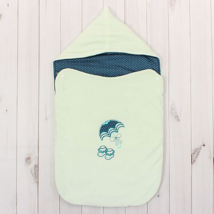 Набор детский (конверт, плед, шапочка), рост 74 см, цвет лайм 40-8505 _М