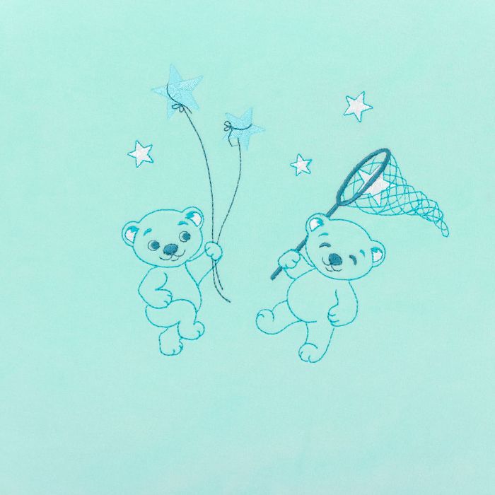 Набор детский (конверт, плед, шапочка), рост 74 см, цвет ментоловый 40-8505 _М