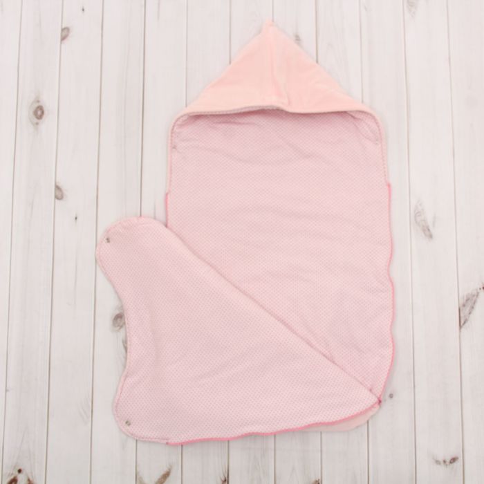 Набор детский (конверт, плед, шапочка), рост 74 см, цвет розовый 40-8505 _М