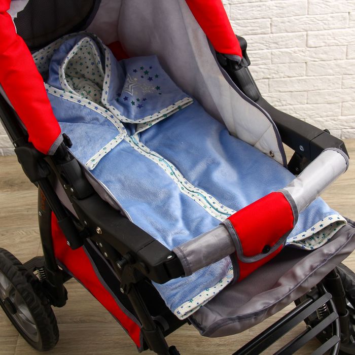 Набор в коляску (плед-трансформер, конверт), цвет голубой 40-8507