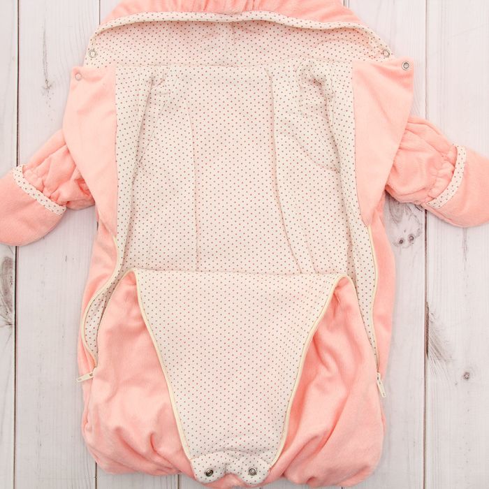 Набор в коляску (плед-трансформер, конверт), цвет персиковый 40-8507