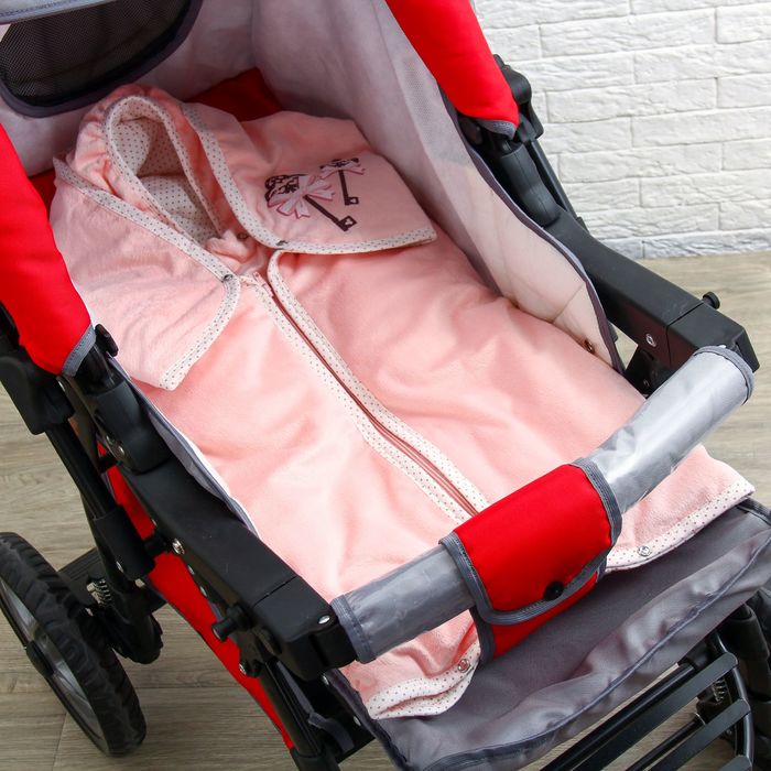 Набор в коляску (плед-трансформер, конверт), цвет персиковый 40-8507