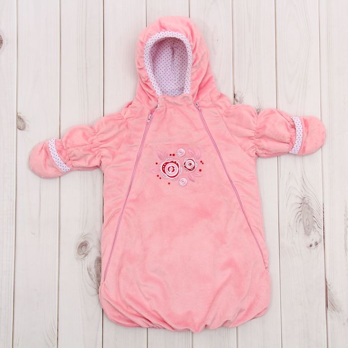 Набор в коляску (плед-трансформер, конверт), цвет розовый 40-8507