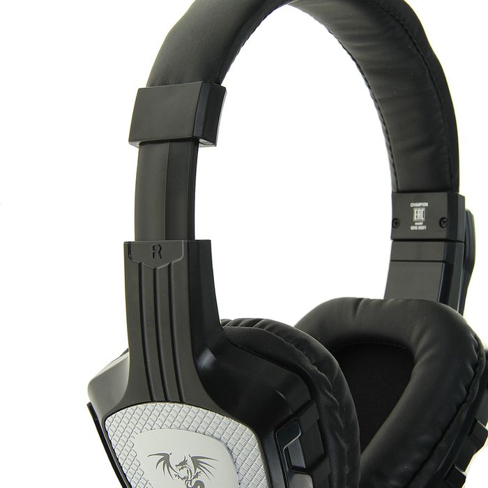 Гарнитура QUMO Dragon War Сhampion GHS 0001, 3.5 Jack, стерео, чёрная