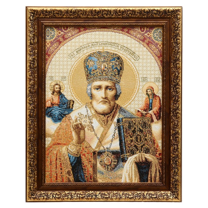 Икона-гобелен "Николай Мерликийский"