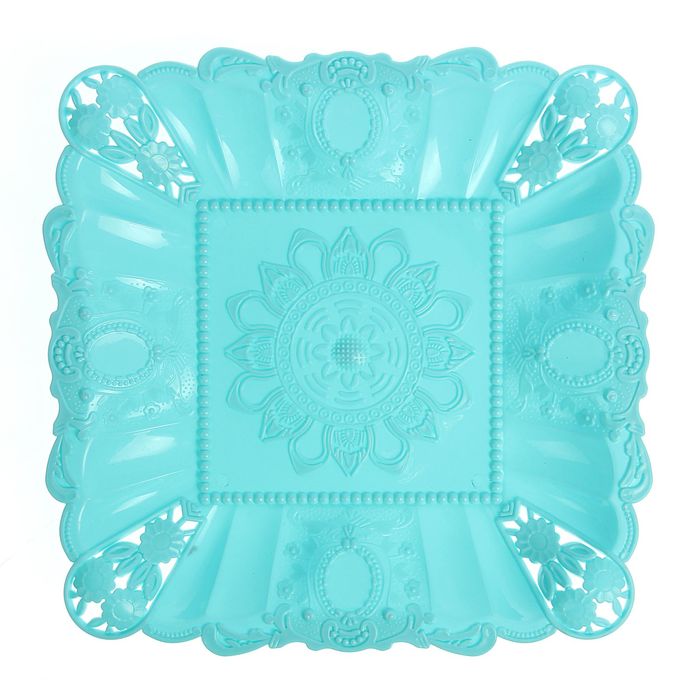 Ваза для хлеба и фруктов "Восточный мотив" квадратная 27х3 см, цвета МИКС