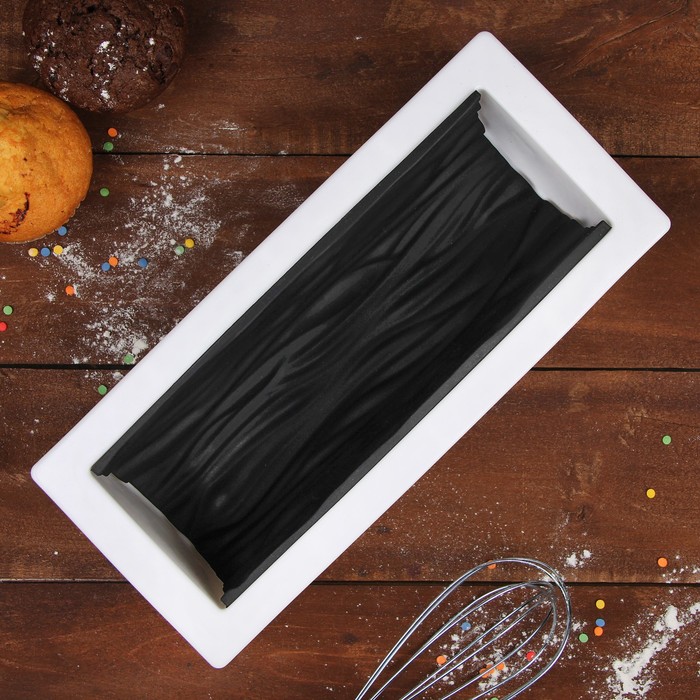 Форма для выпечки и муссовых десертов "Буше" с ковриком-трафаретом "Дерево", цвет белый