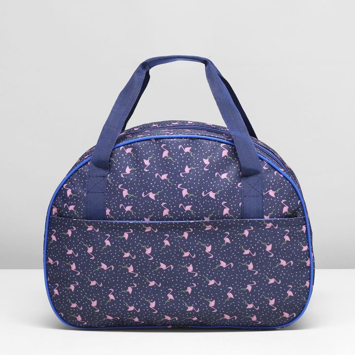Сумка дорожная «Фламинго», отдел на молнии, цвет синий