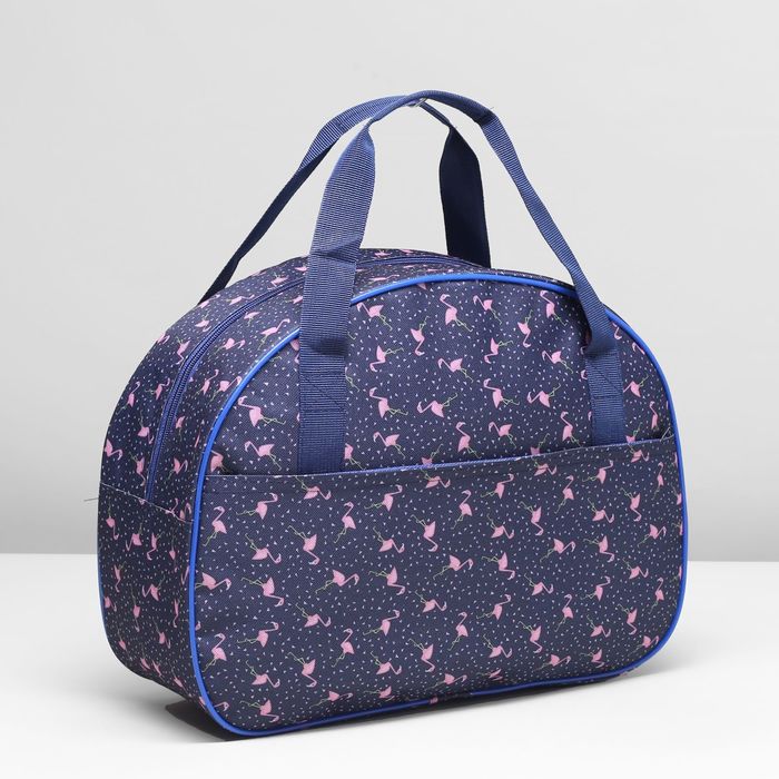 Сумка дорожная «Фламинго», отдел на молнии, цвет синий