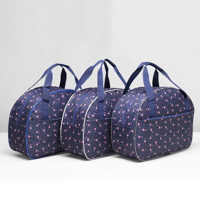 Сумка дорожная «Фламинго», отдел на молнии, цвет синий