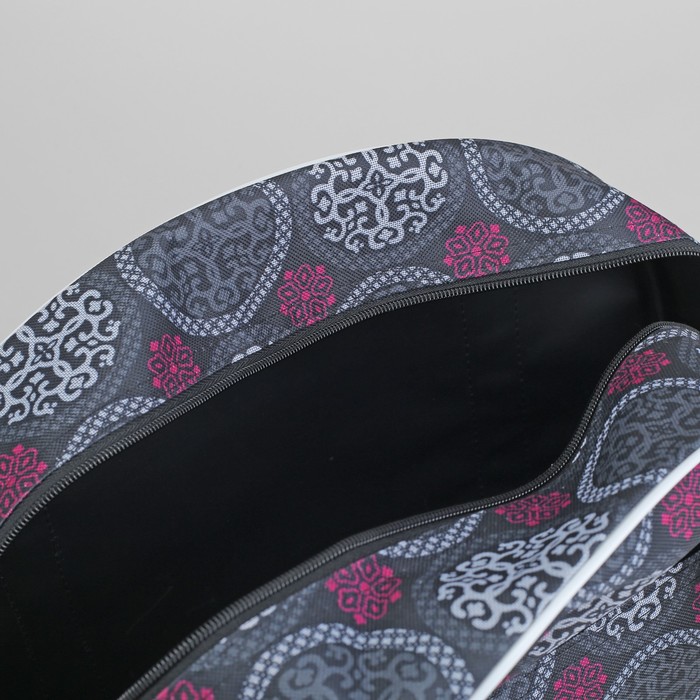 Сумка дорожная, отдел на молнии, наружный карман, цвет серый