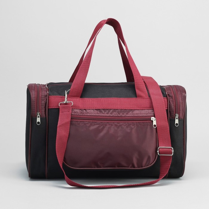 Сумка спорт СД-08, 37*20*23, отд на молнии, 3 н/кармана, бордовый