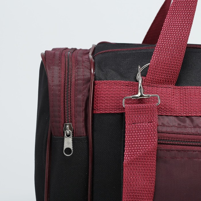 Сумка спорт СД-08, 37*20*23, отд на молнии, 3 н/кармана, бордовый