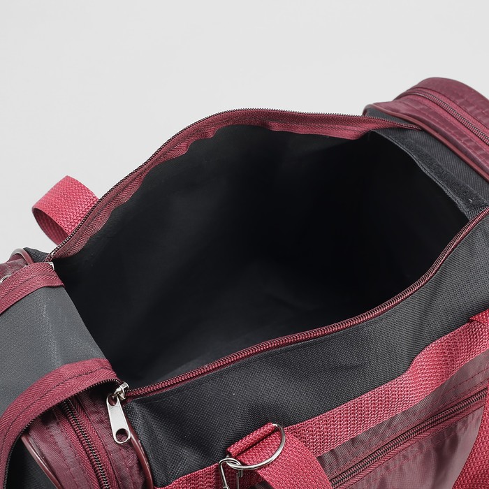 Сумка спорт СД-08, 37*20*23, отд на молнии, 3 н/кармана, бордовый