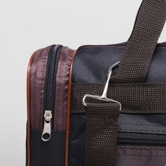 Сумка спорт СД-08, 37*20*23, отд на молнии, 3 н/кармана, коричневый