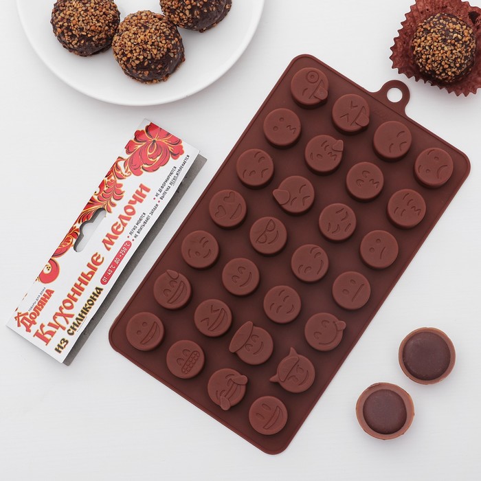 Форма для льда и шоколада "Эмоции", 28 ячеек