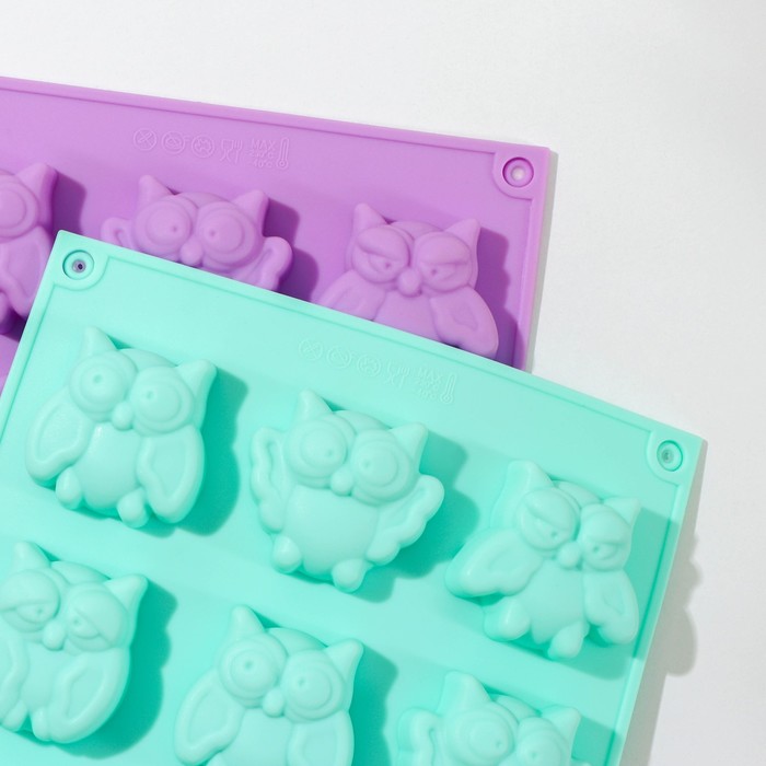 Форма для выпечки "Сова", 15 ячеек, цвета МИКС