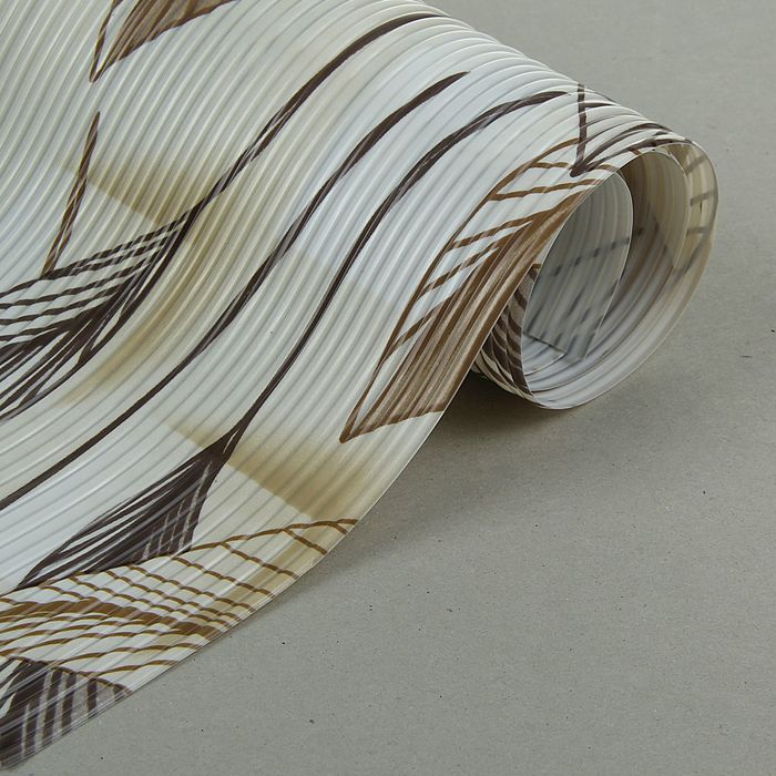 Коврик противоскользящий 30х90 см "Листочки", цвет коричневый