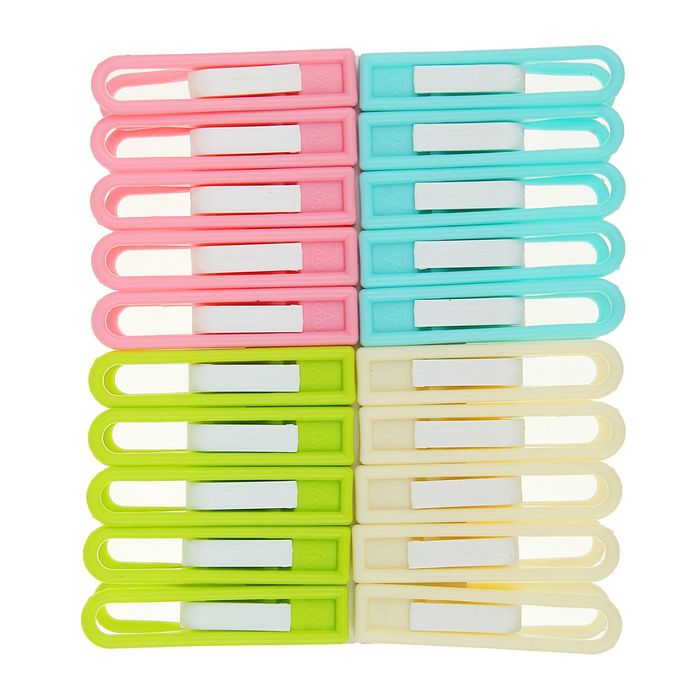 Набор прищепок бельевых 6,5 см "Клипс", 20 шт