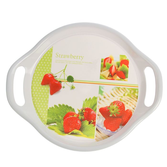 Поднос круглый 35х30х2 см "Адан", цвета МИКС