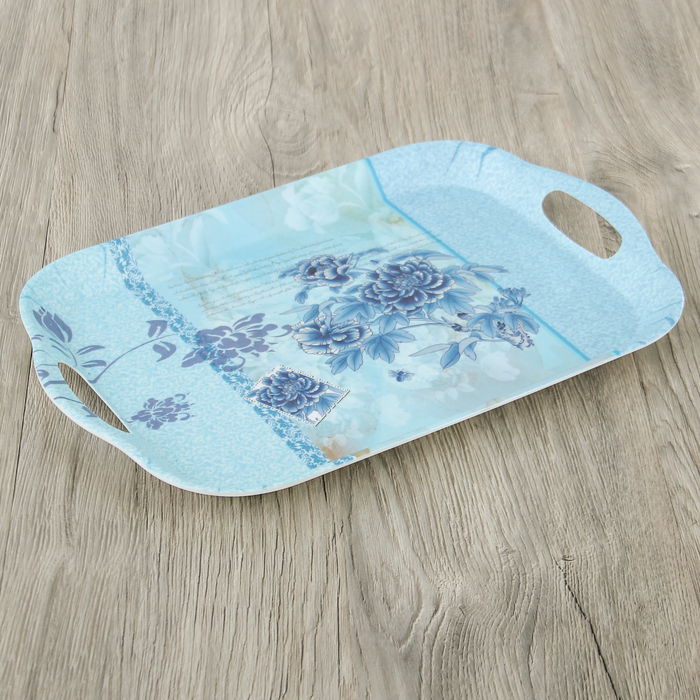 Поднос прямоугольный 36х25х2,5 см "Кайо", цвета МИКС